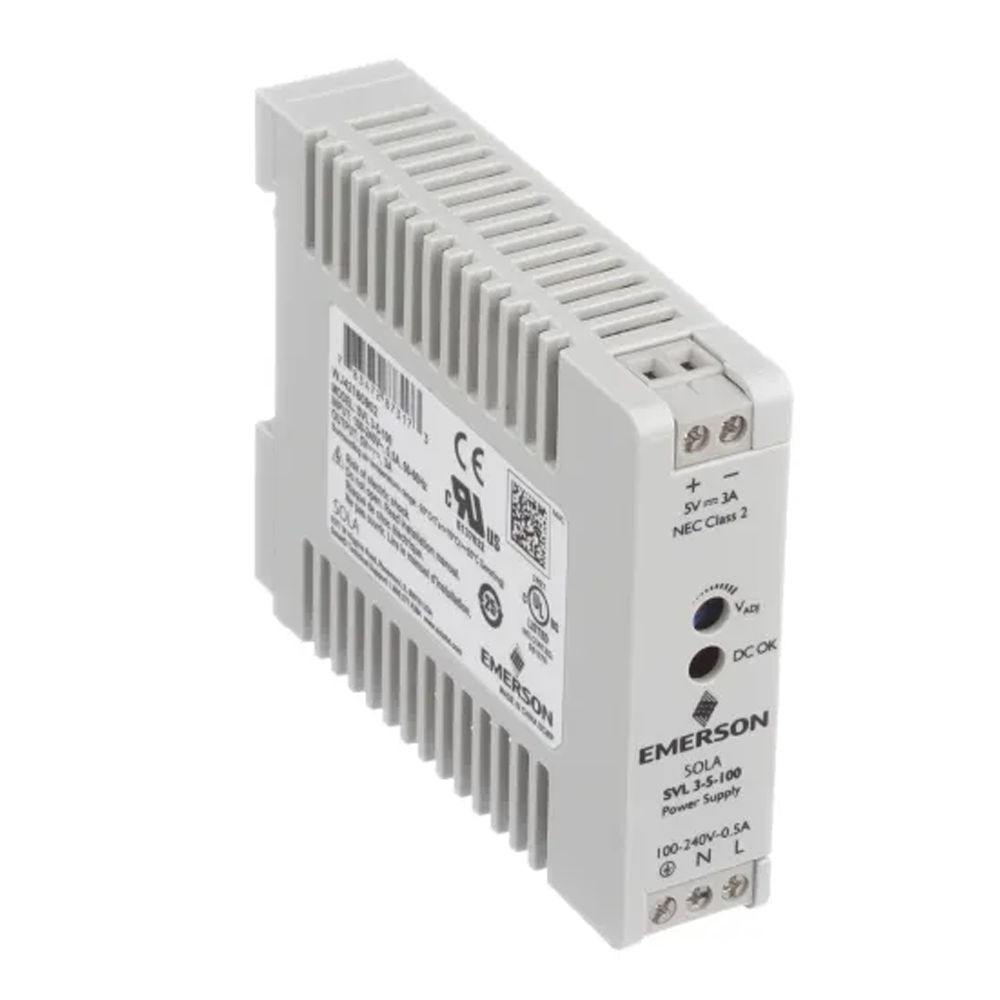 SVL35100 SOLAHD SVL DIN RAIL, ESSENTIALS ONLY POWER SUPPLY, 15W, 5V OUTPUT,  85-264VAC INPUT (SVL 3-5-100)